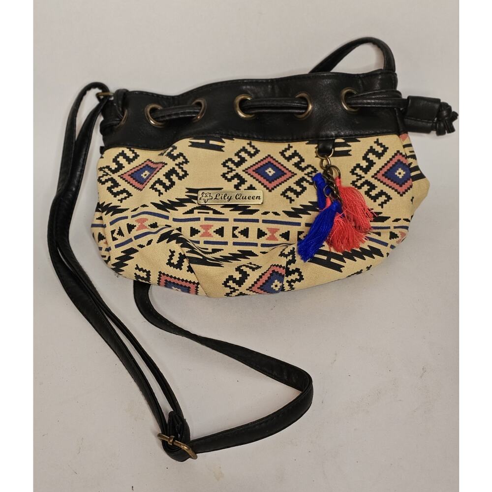 Lily Queen Southwestern Boho Draw String Bag Across Body Shoulder